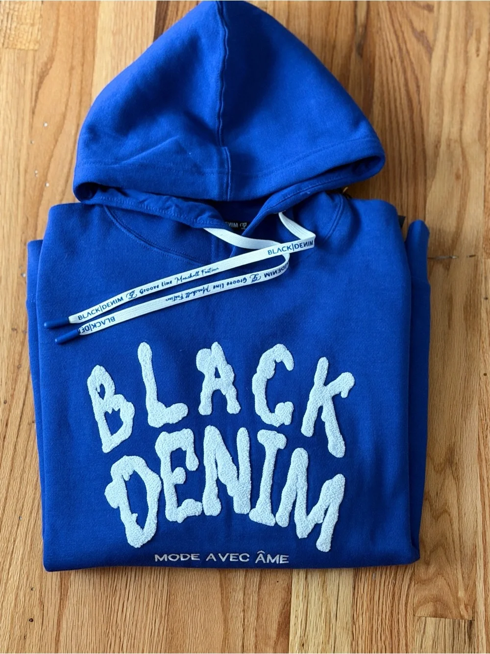 Blank NYC Royal Blue Graphic Zip-Up Hoodie for Men